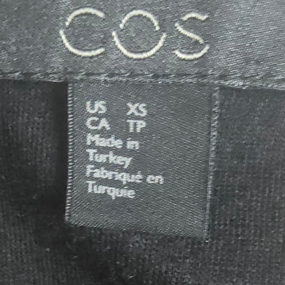 COS Black Structured Short Sleeve‎ Dress Pleated Shoulder Minimalist Size M - Picture 3 of 10